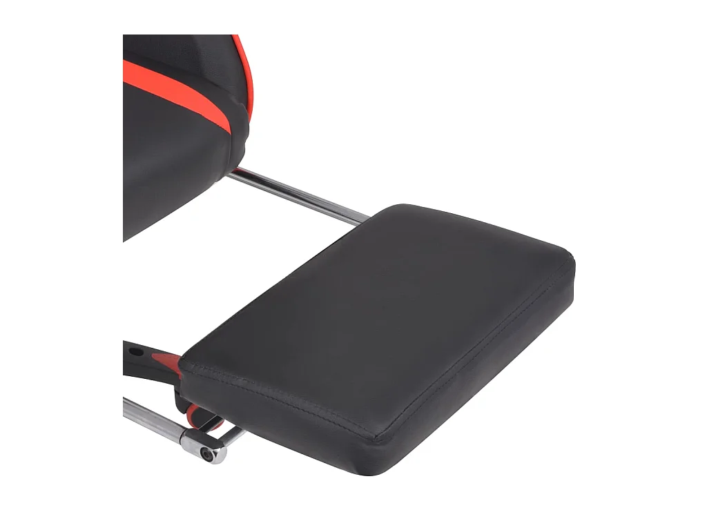 Chaise de bureau inclinable avec repose-pied Rouge