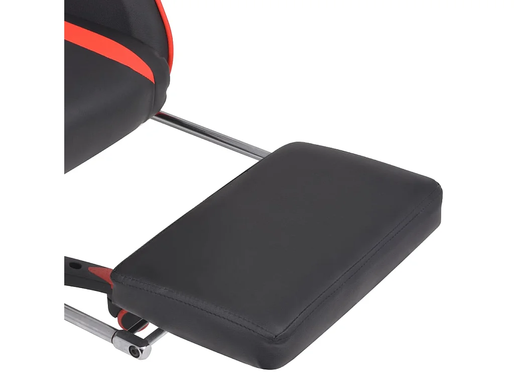 Chaise de bureau inclinable avec repose-pied Rouge