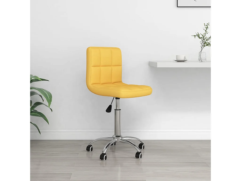 Sedia da ufficio girevole Tessuto giallo senape