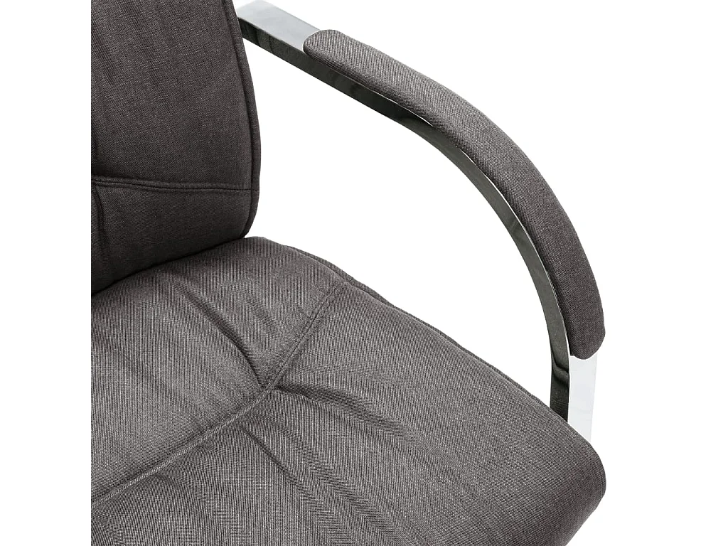 Chaise de bureau cantilever Gris Tissu