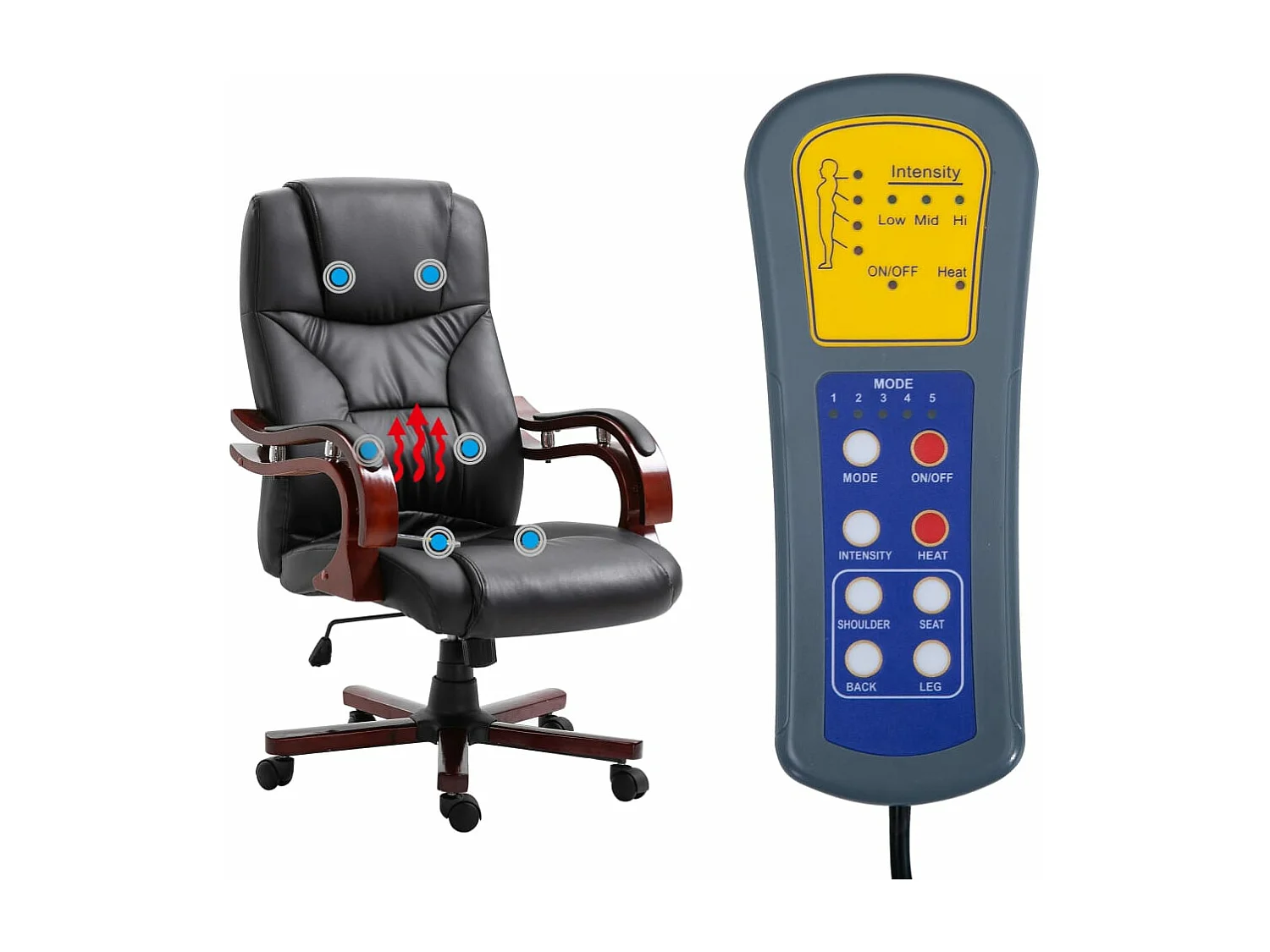 Silla de oficina Polipiel negra