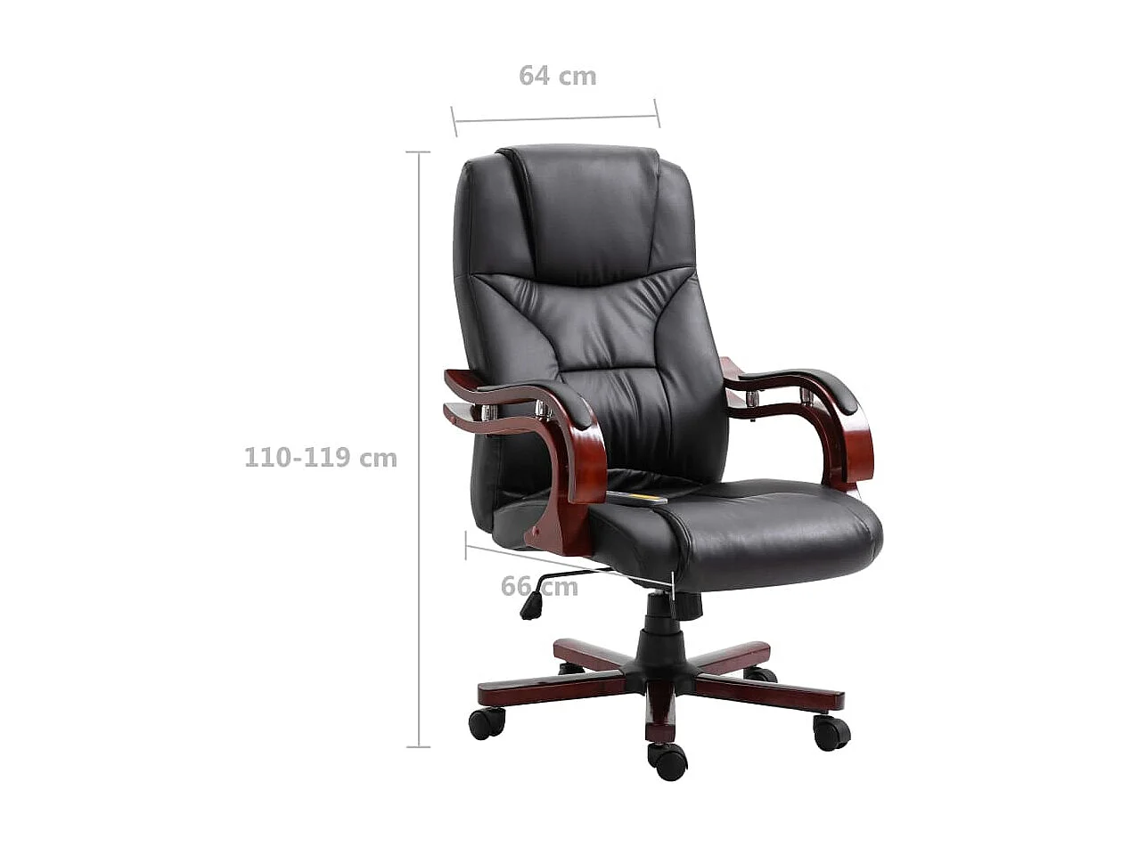 Silla de oficina Polipiel negra