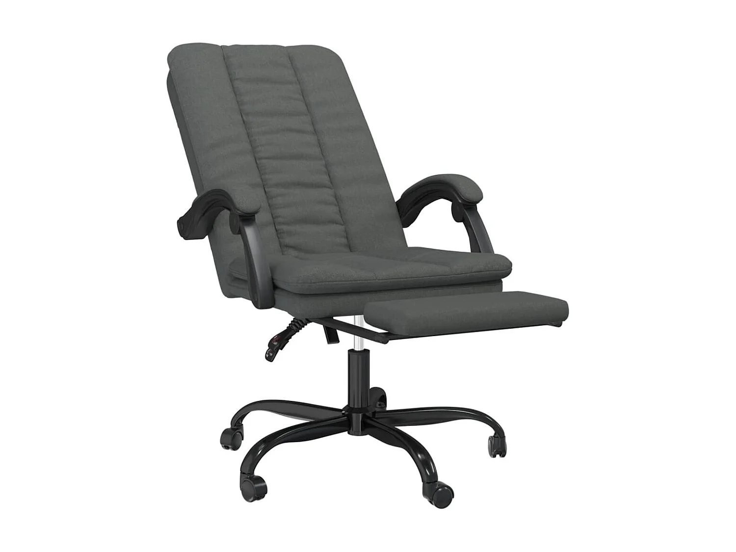 Sedia reclinabile da ufficio in tessuto grigio scuro