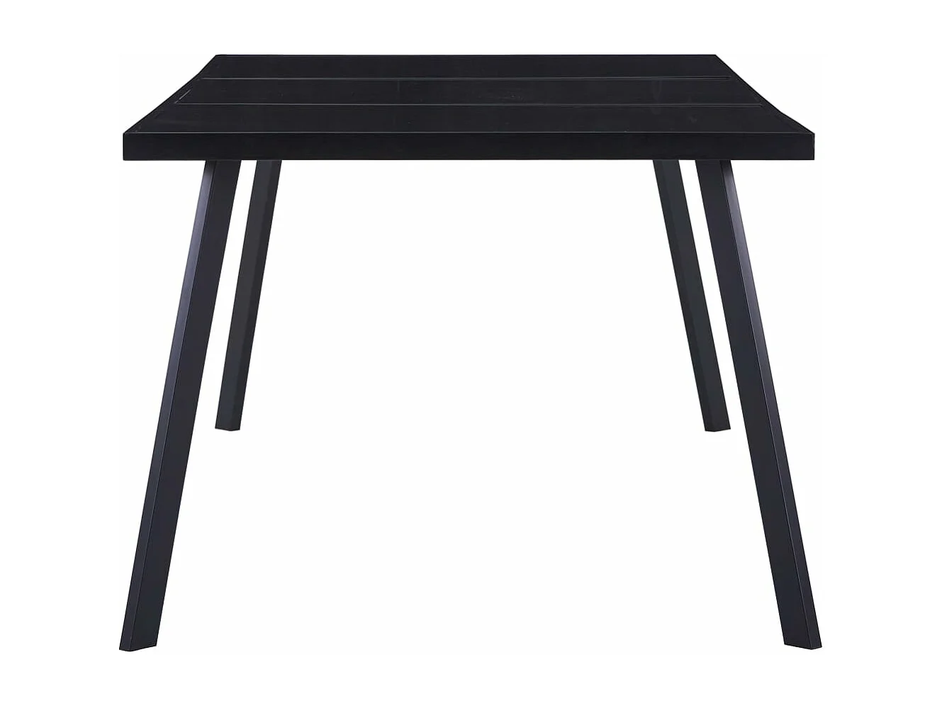 Table à manger Noir 200x100x75 cm Verre trempé