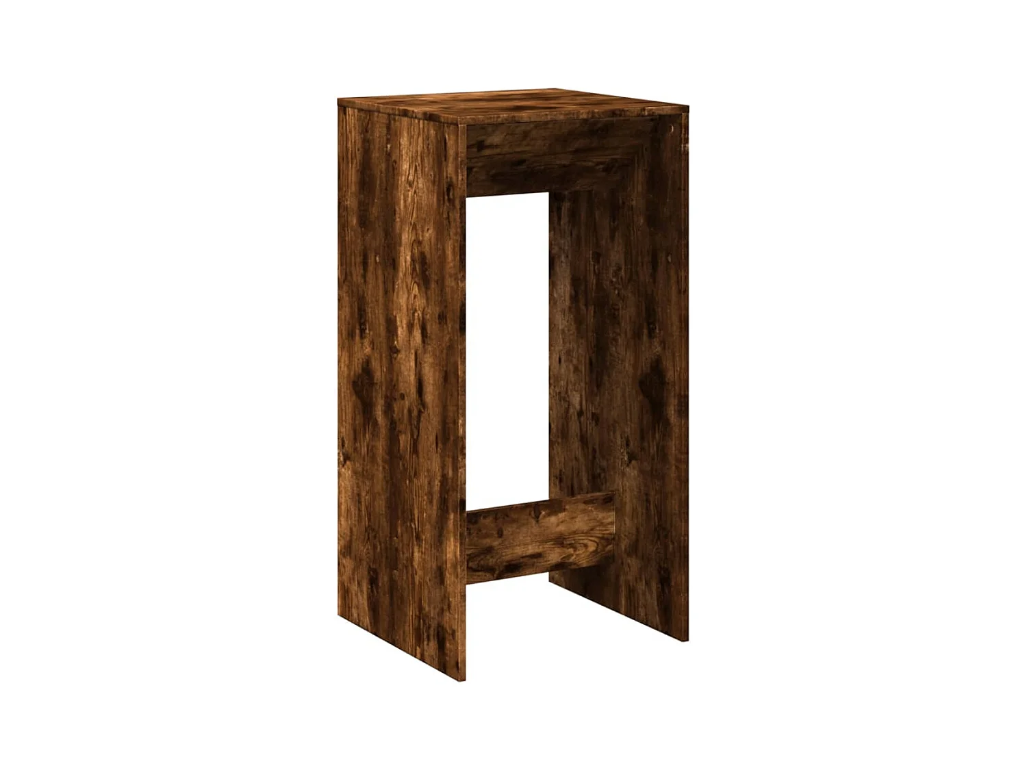 Bartafel 51x50x103,5 cm bewerkt hout gerookt eikenkleur