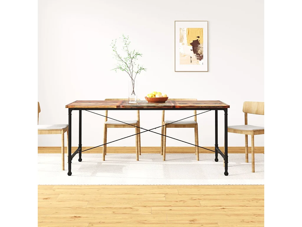 Mesa de comedor de madera maciza reciclada 180 cm