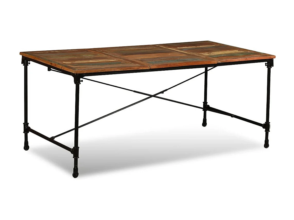 Mesa de comedor de madera maciza reciclada 180 cm