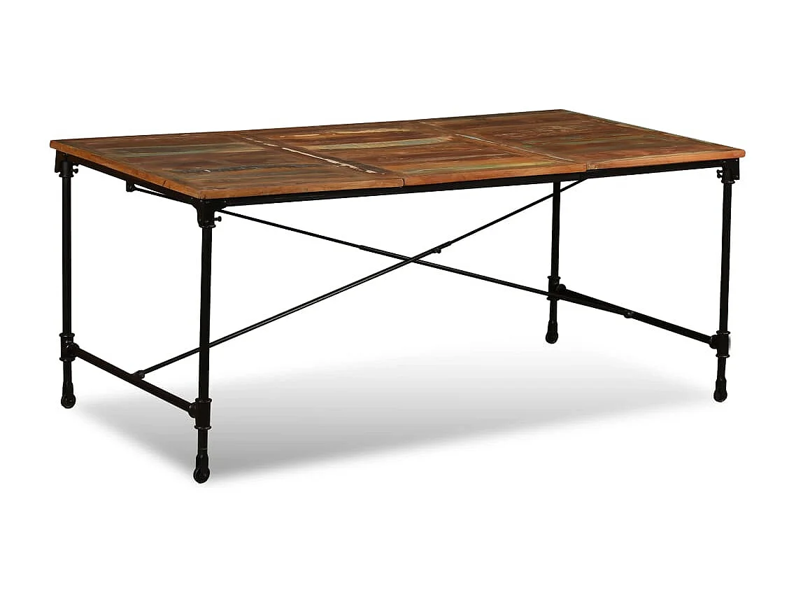 Mesa de comedor de madera maciza reciclada 180 cm