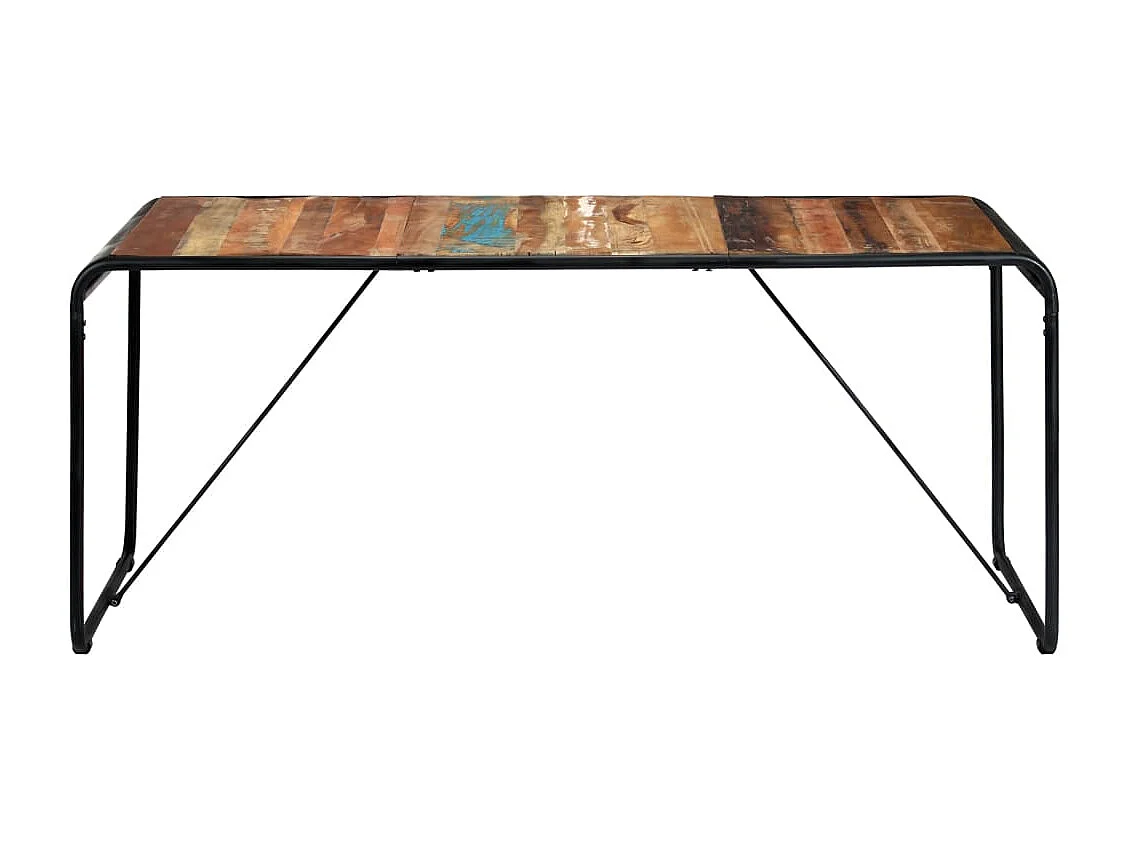 Mesa de comedor de madera maciza reciclada 180x90x76 cm
