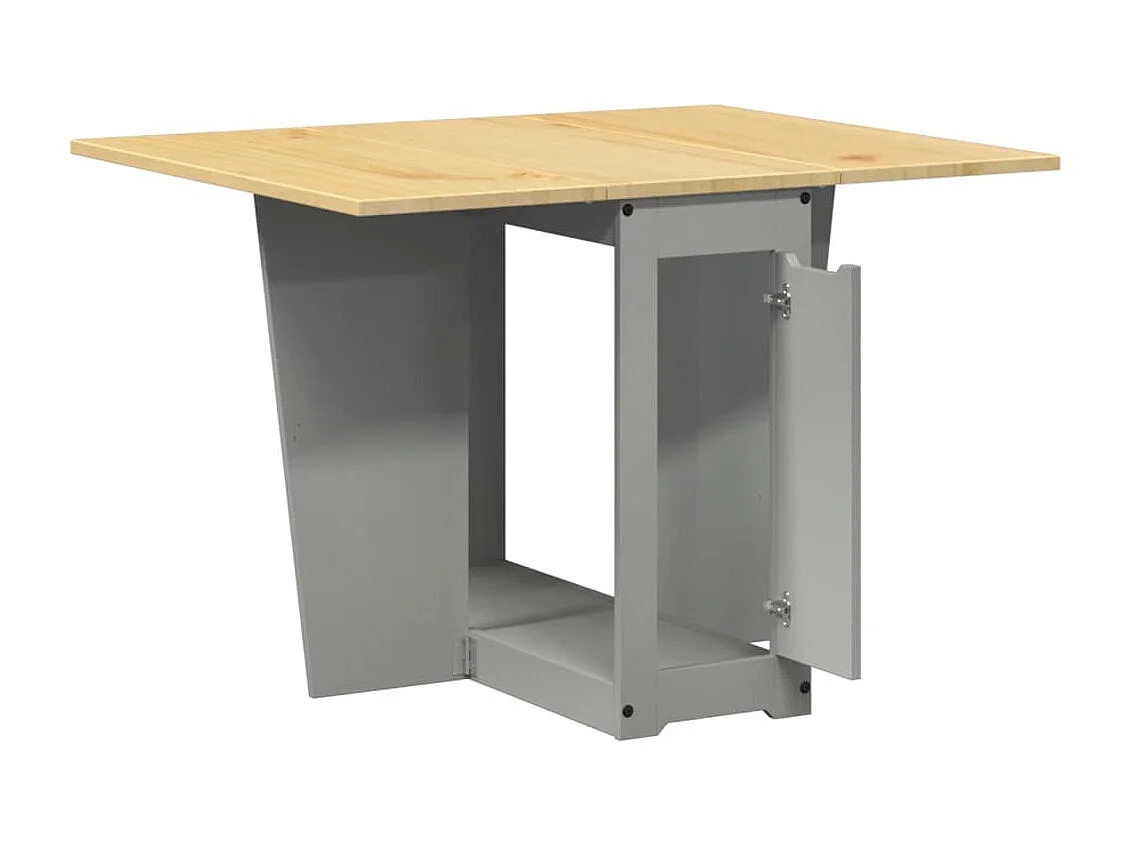 Mesa de comedor plegable mariposa Corona madera maciza gris