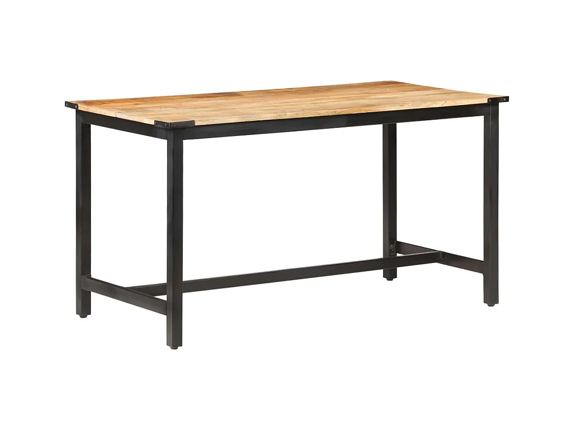 Eettafel 140x70x76 cm massief ruw mangohout