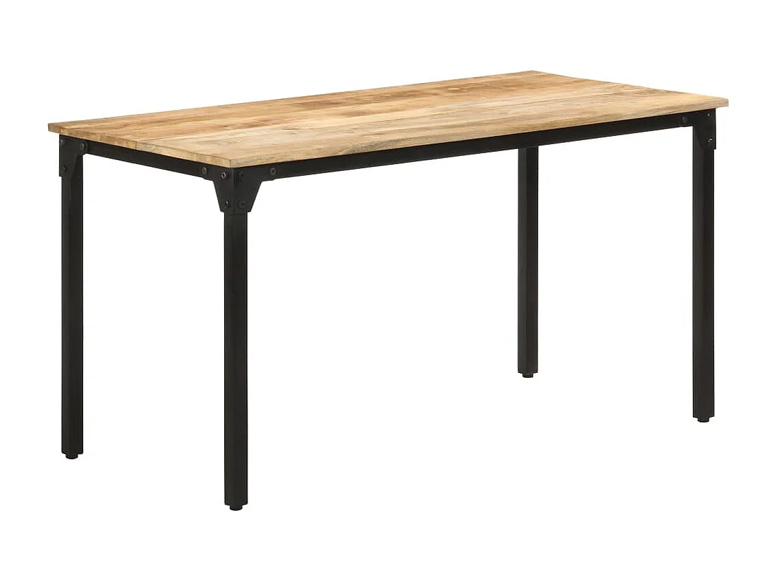 Table de salle à manger 140x70x76 cm Bois de manguier brut