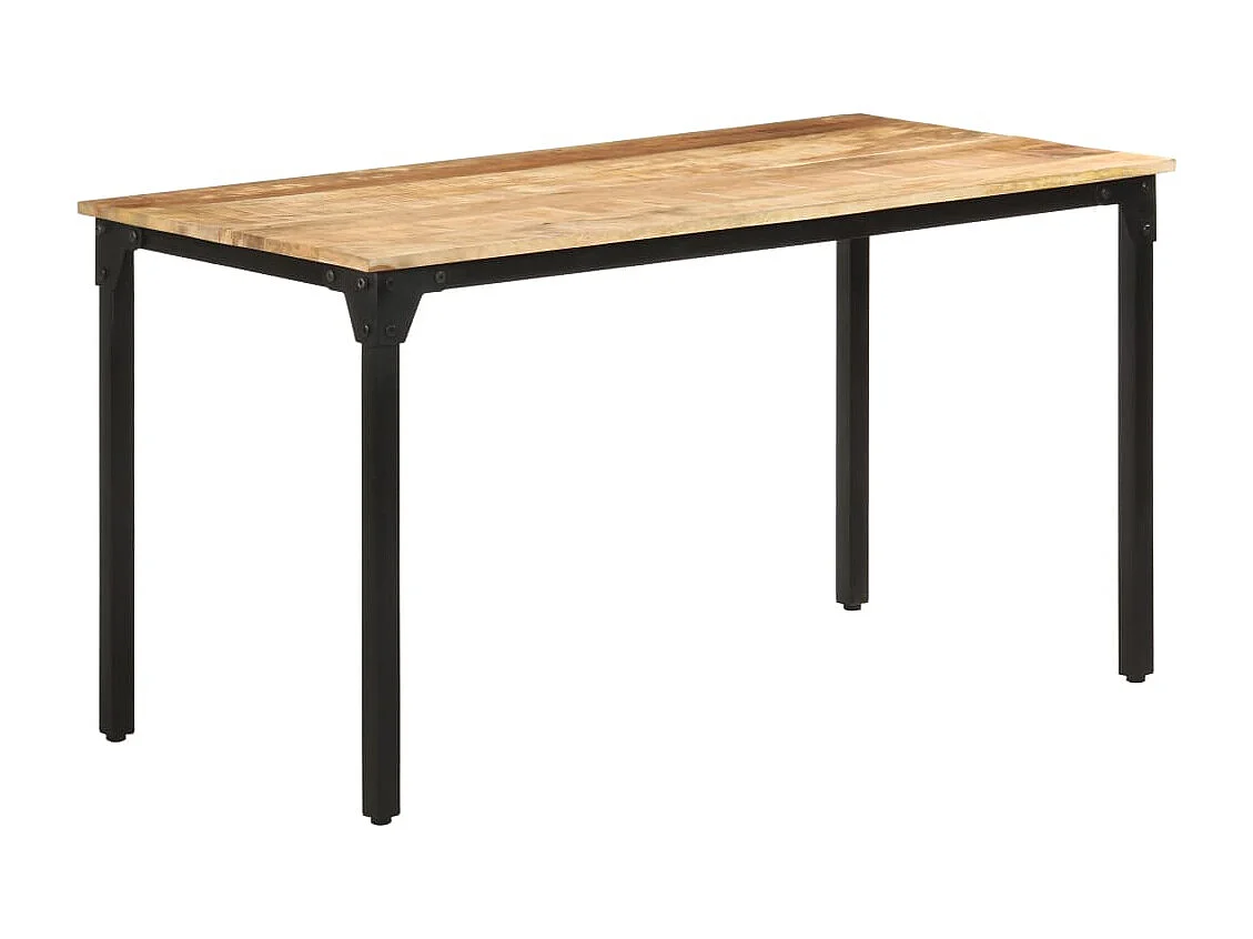 Table de salle à manger 140x70x76 cm Bois de manguier brut
