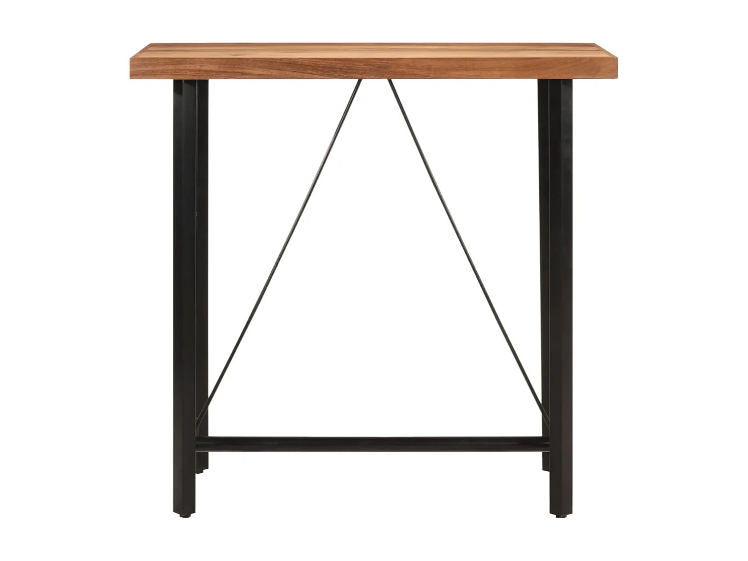 Table de bar 110x55x107 cm bois massif d'acacia et fer