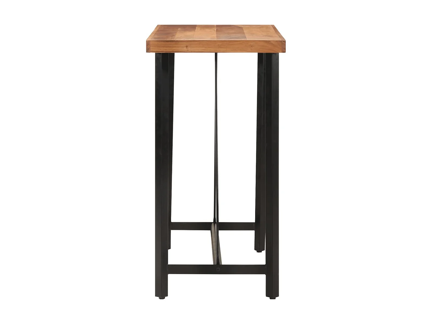 Table de bar 110x55x107 cm bois massif d'acacia et fer