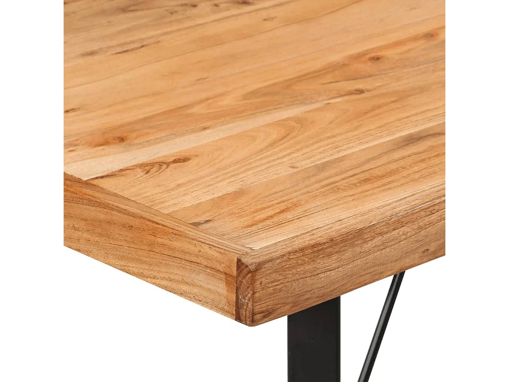 Table de bar 110x55x107 cm bois massif d'acacia et fer