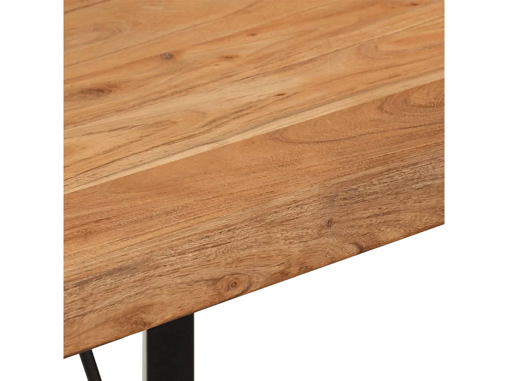 Table de bar 110x55x107 cm bois massif d'acacia et fer