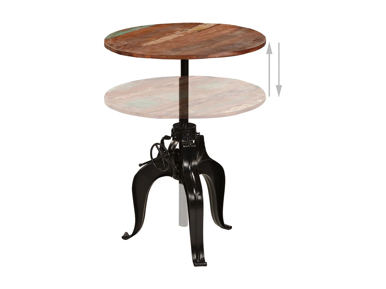 Table de bar Bois de récupération massif 75x(76-110) cm