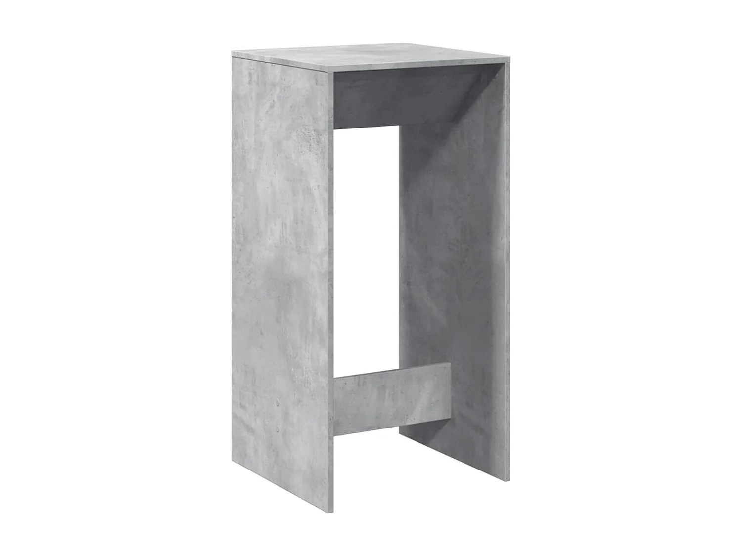 Table de bar gris béton 51x50x103,5 cm bois d'ingénierie