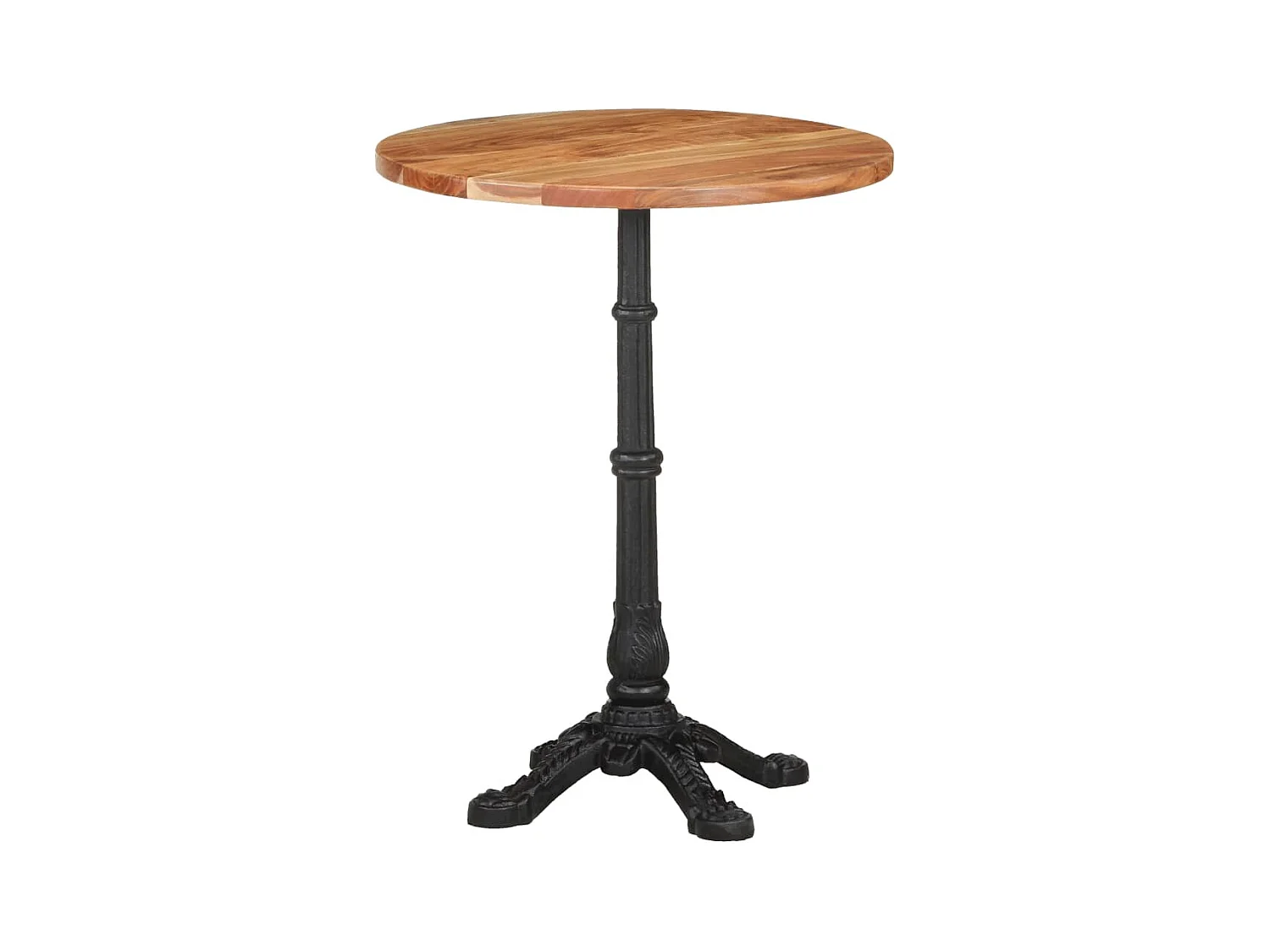 Tavolino da Bistrot Ø60x76 cm in Legno Massello di Acacia