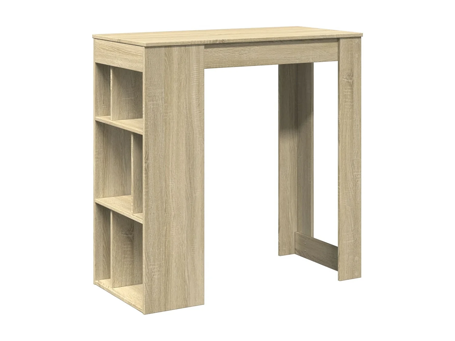 Tavolo Bar con Rastrelliera Sonoma 102x50x103,5 cm Multistrato