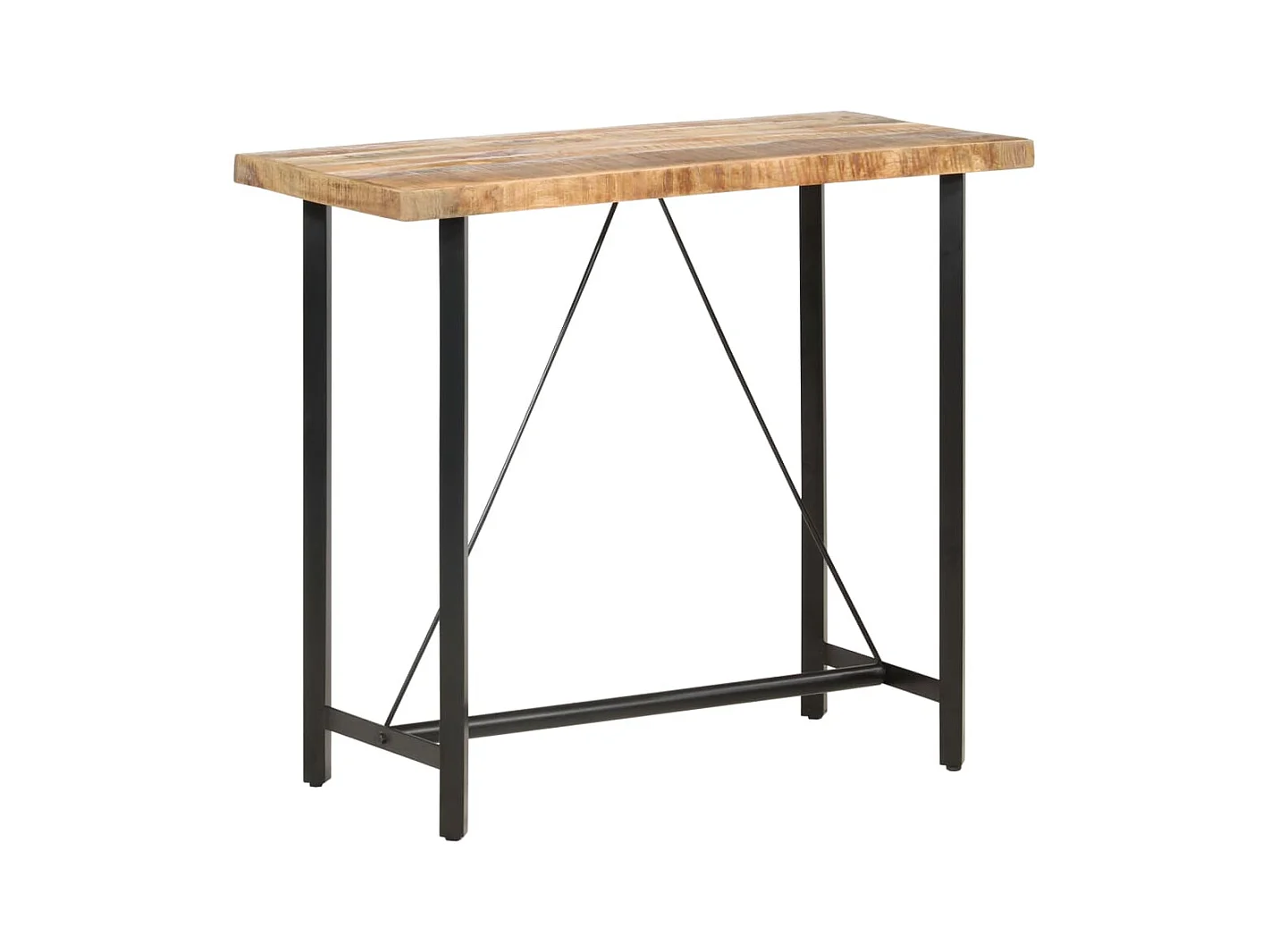 Table de bar 120x58x107 cm Bois de manguier brut