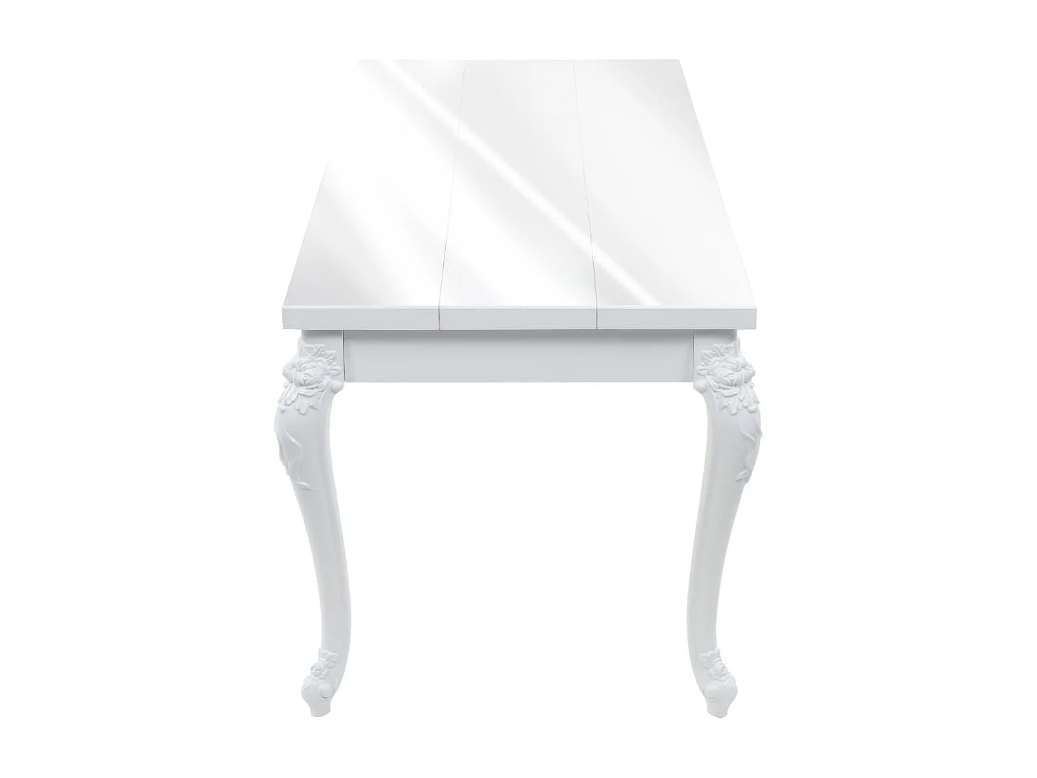 Mesa de jantar 179x89x81 cm branco brilhante