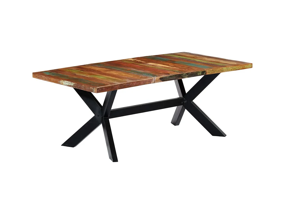 Table à manger 200x100x75 cm Bois de récupération solide