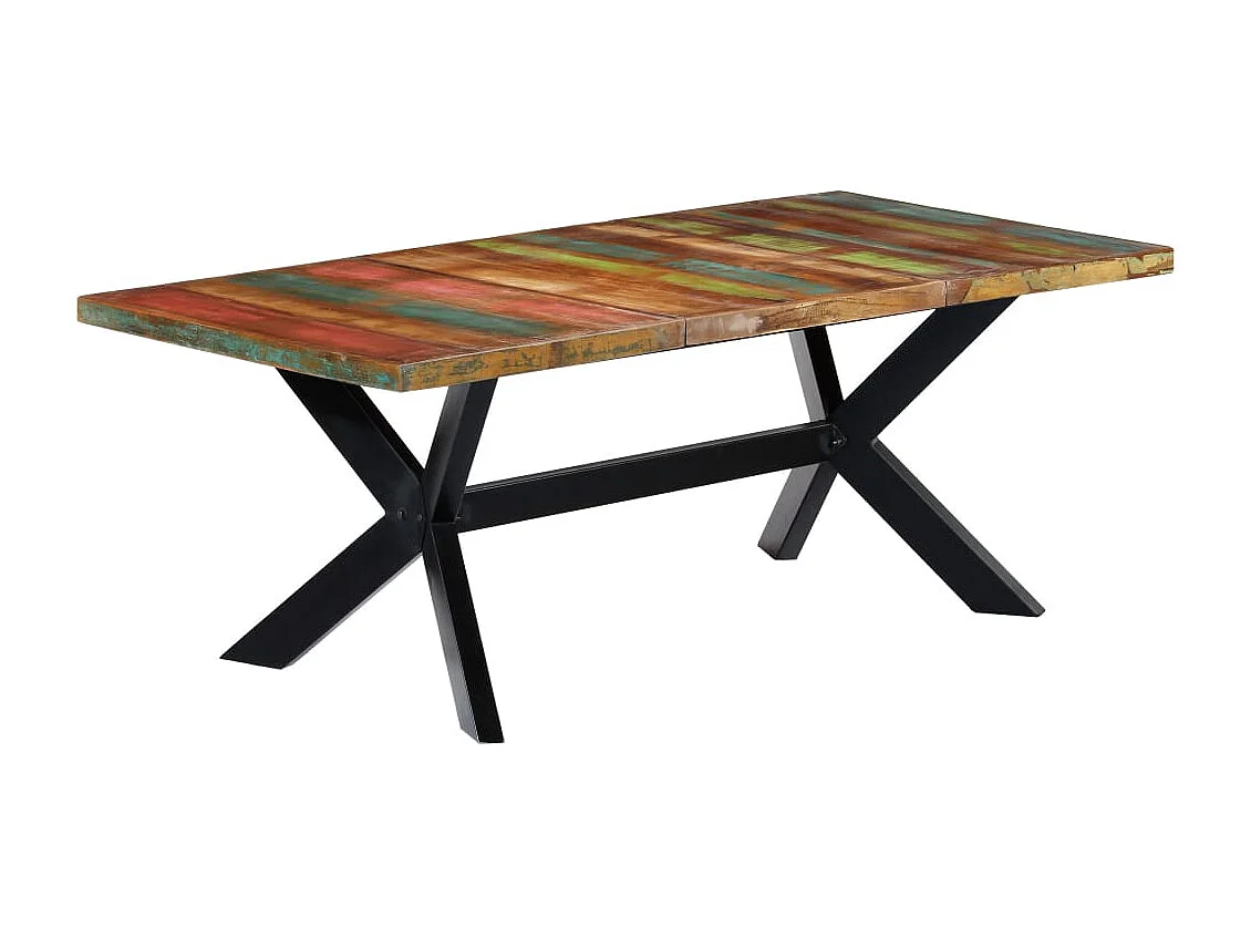 Tavolo da Pranzo 200x100x75 cm in Legno Massello di Recupero