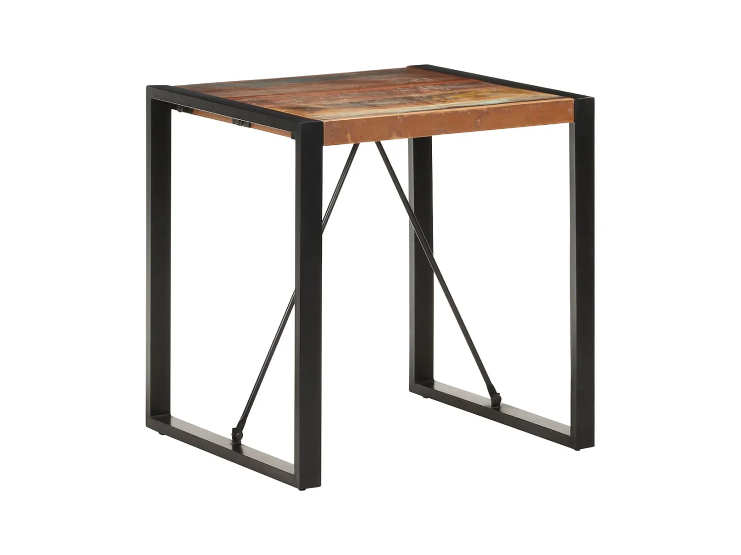 Table à manger 70x70x75 cm Bois de récupération massif