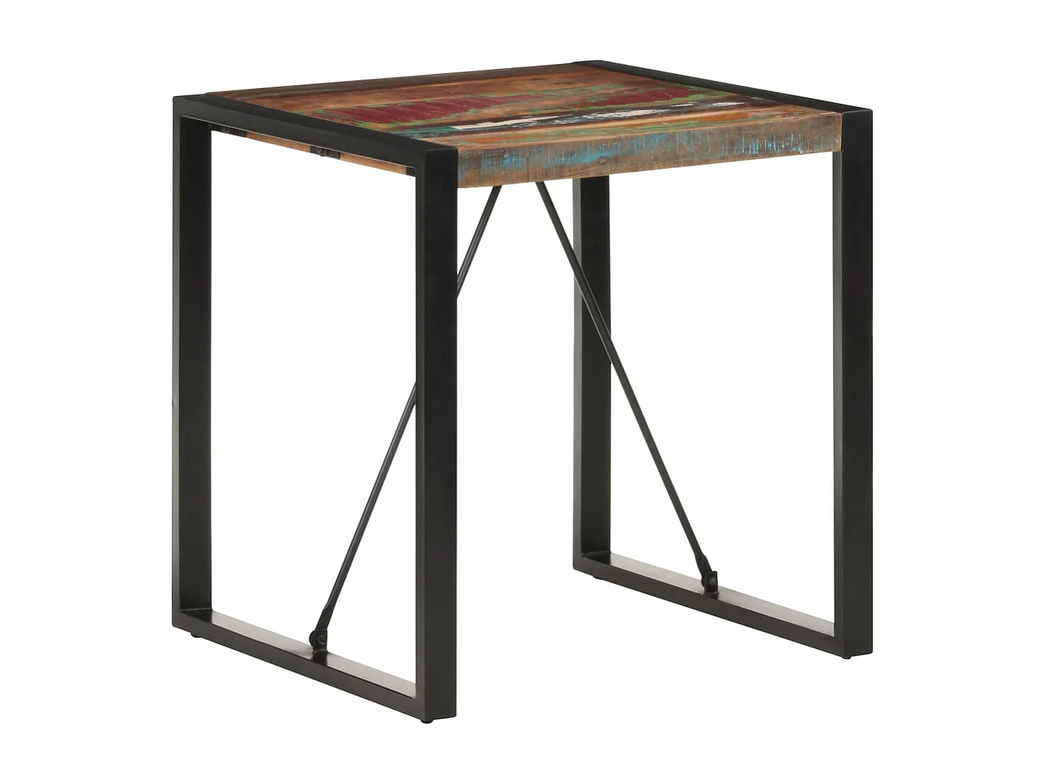 Table à manger 70x70x75 cm Bois de récupération massif