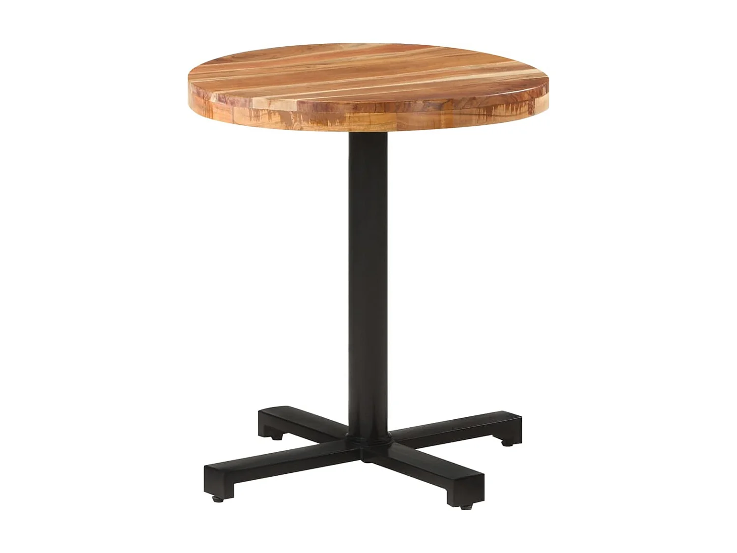 Tavolo da Bistrot Rotondo Ø70x75 cm Legno Massello di Acacia