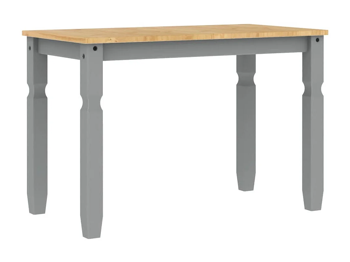 Mesa de jantar Corona 112x60x75 cm madeira pinho maciça cinza