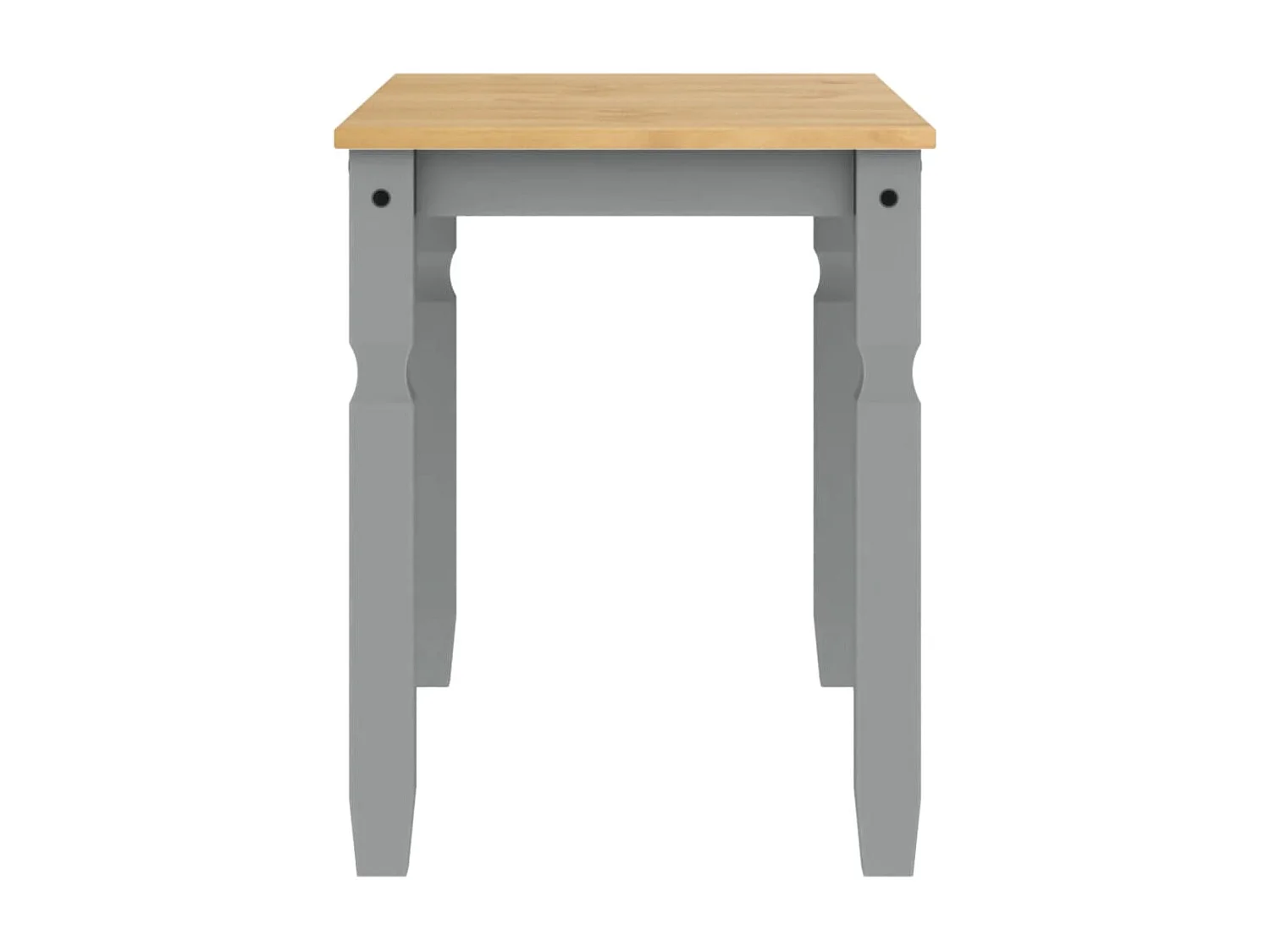 Mesa de jantar Corona 112x60x75 cm madeira pinho maciça cinza