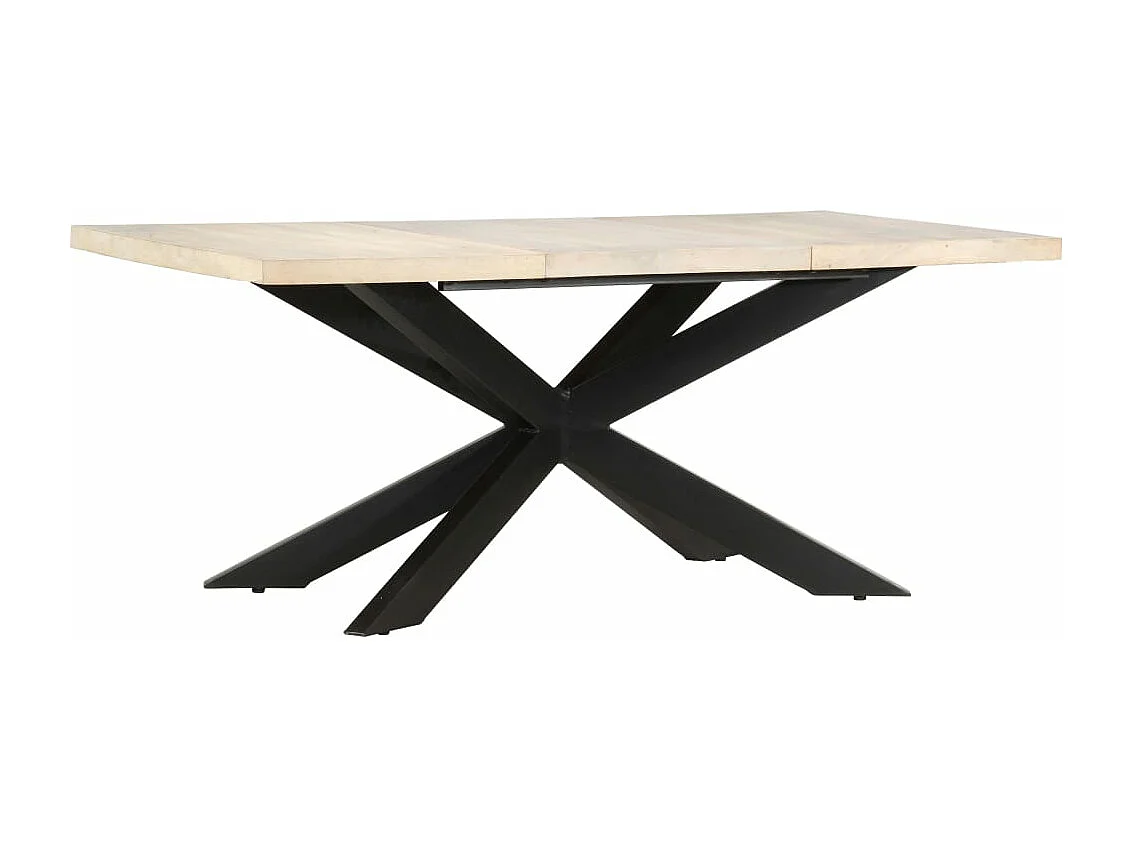 Esstisch 180 x 90 x 76 cm Massives Gebleichtes Mangoholz