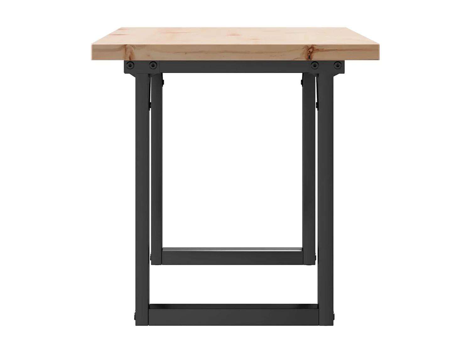 Table basse cadre en O 100x50x45,5 cm bois de pin massif acier