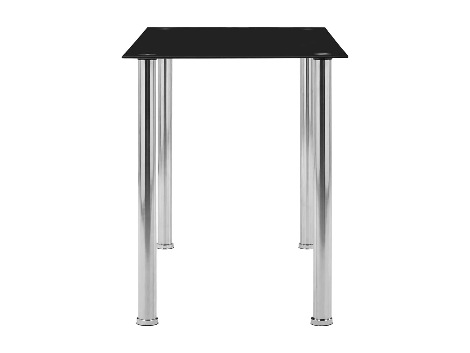 Mesa de comedor de vidrio templado negro 120x60x75 cm