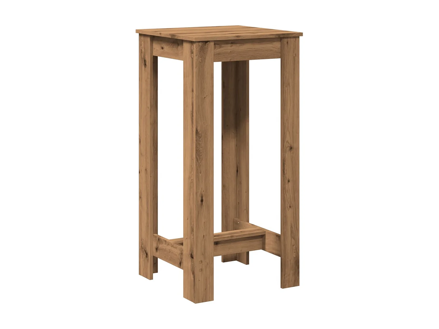 Mesa alta de bar madera ingeniería roble artisian 51x50x103,5cm