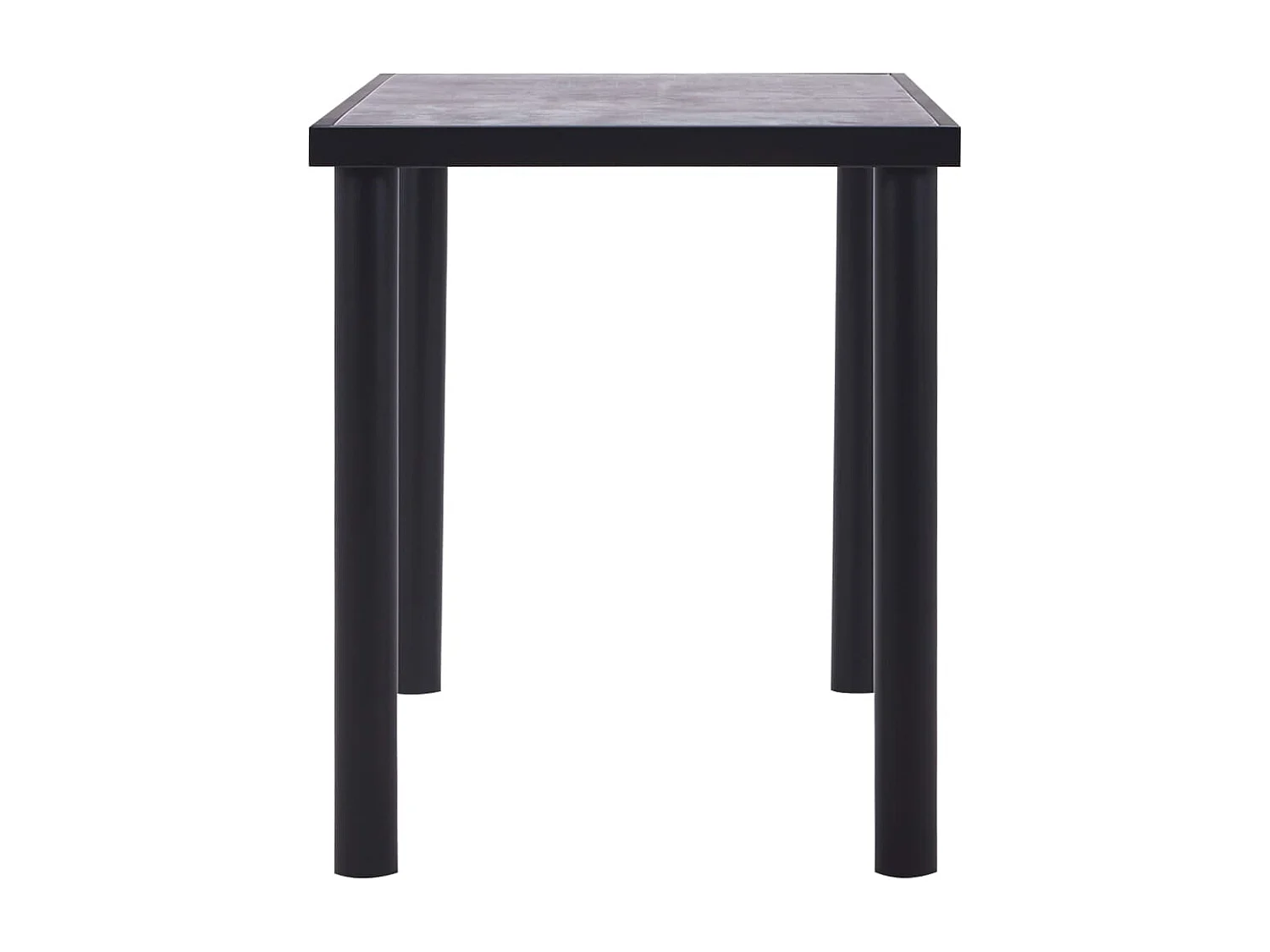 Table de salle à manger Noir et gris béton 120x60x75 cm MDF