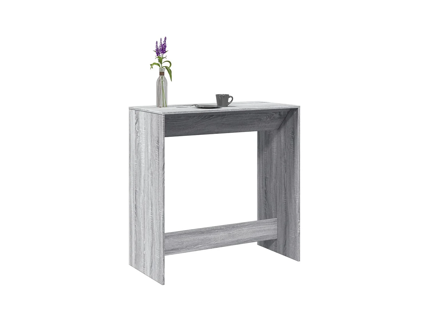 Table de bar sonoma gris 102x50x103,5 cm bois d'ingénierie