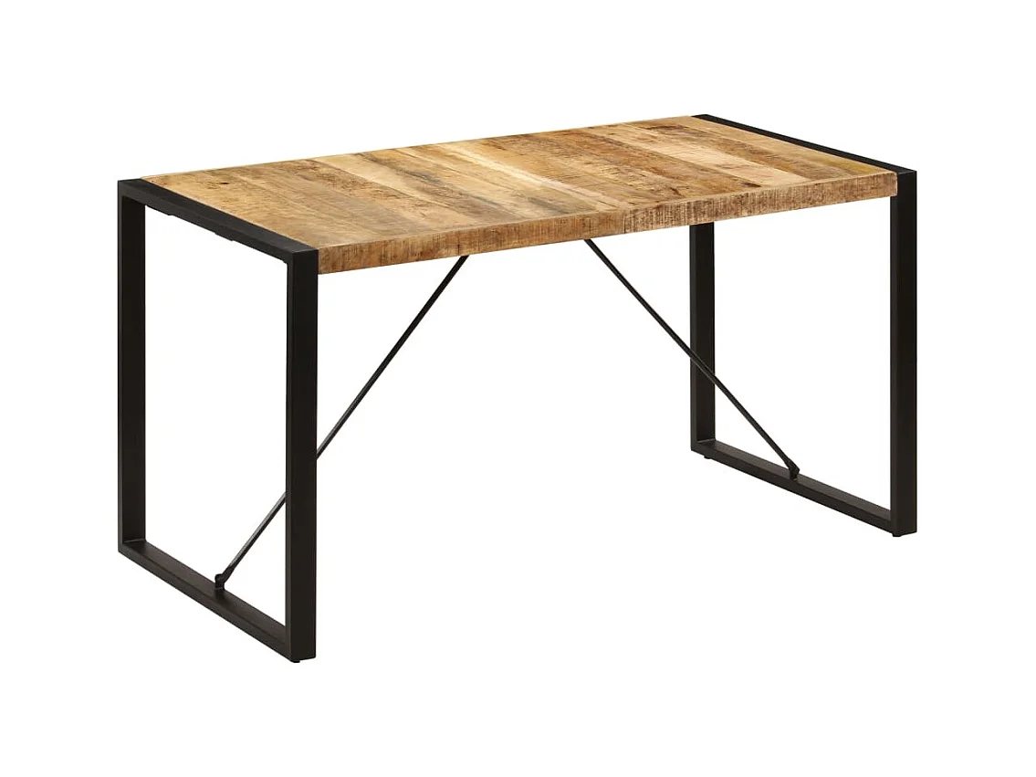 Eettafel 140x70x75 cm massief mangohout
