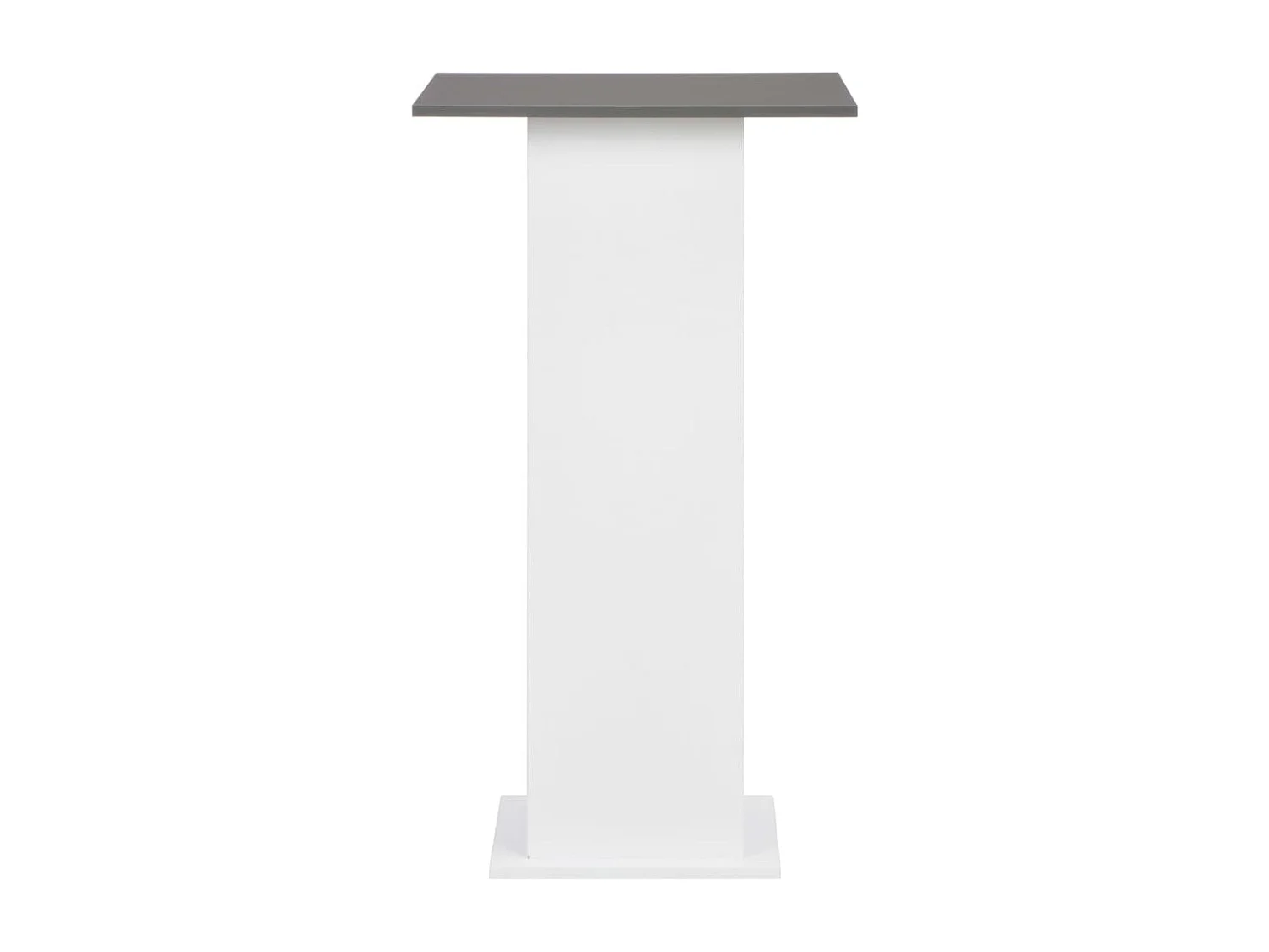 Mesa alta de cocina blanco y gris antracita 60x60x110 cm
