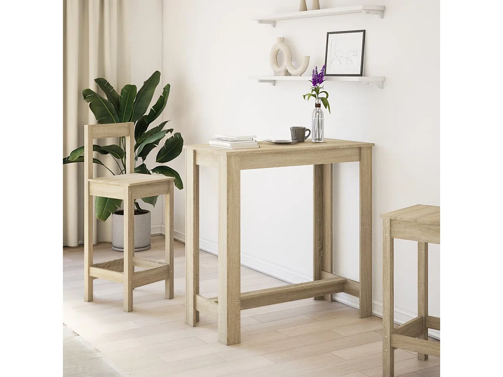 Tavolo da Bar Rovere Sonoma 102x50x103,5cm in Legno Multistrato