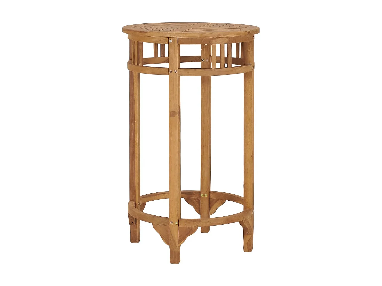 Table de bar Ø 60 cm Bois de teck solide