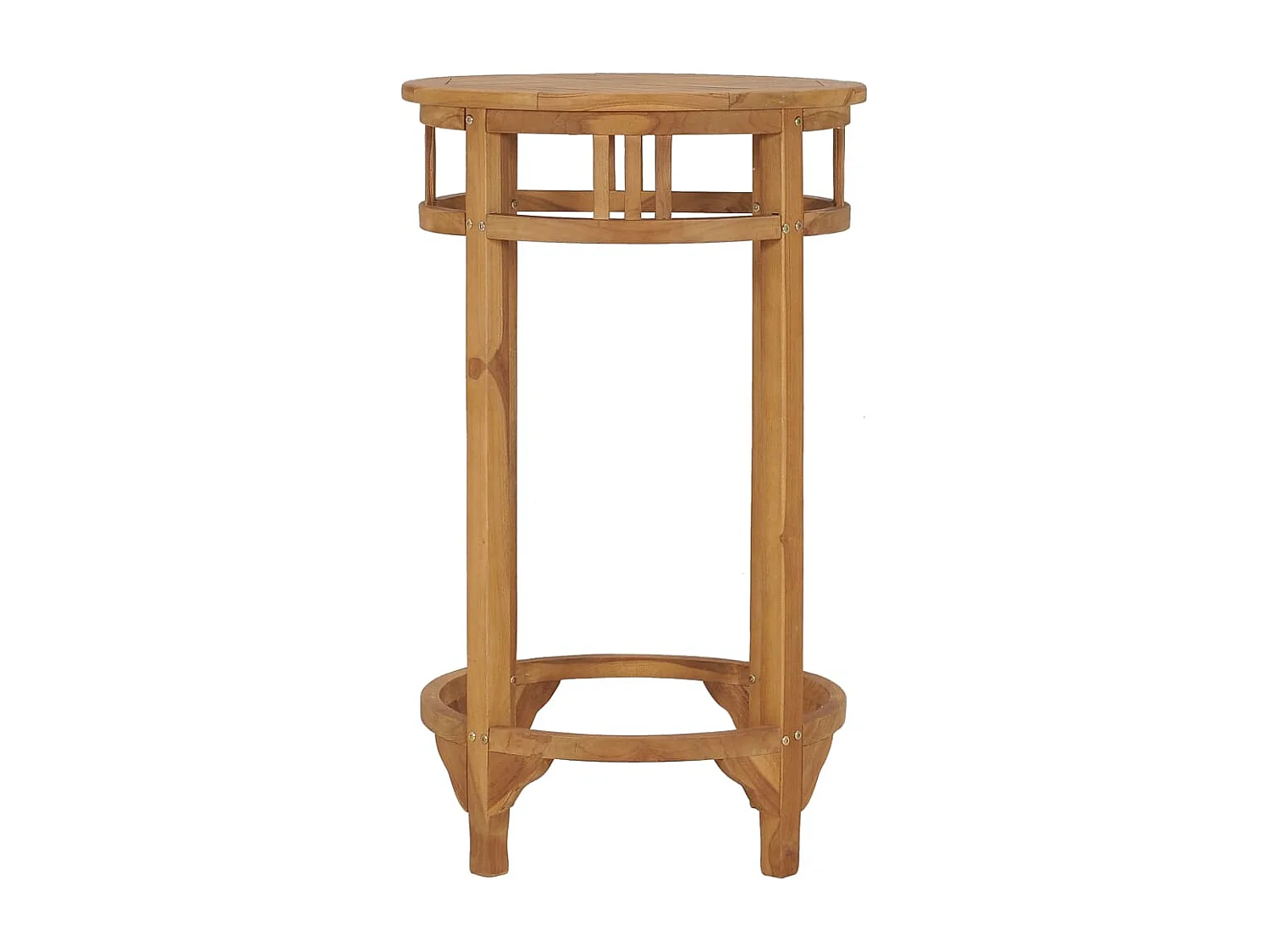 Table de bar Ø 60 cm Bois de teck solide