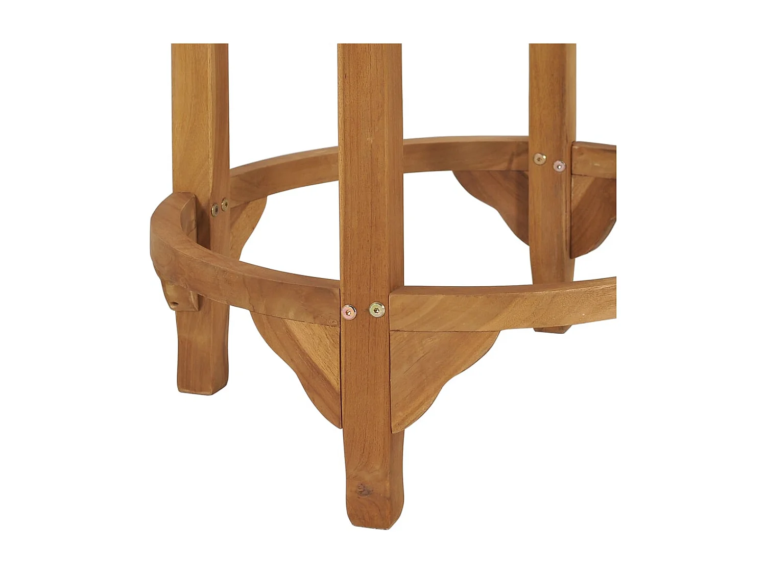 Table de bar Ø 60 cm Bois de teck solide