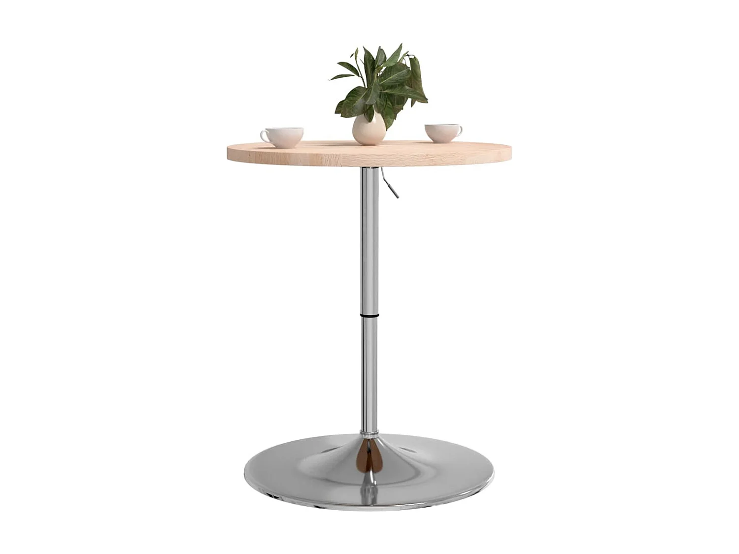 Table de bar Ø60x90,5 cm bois massif de chêne