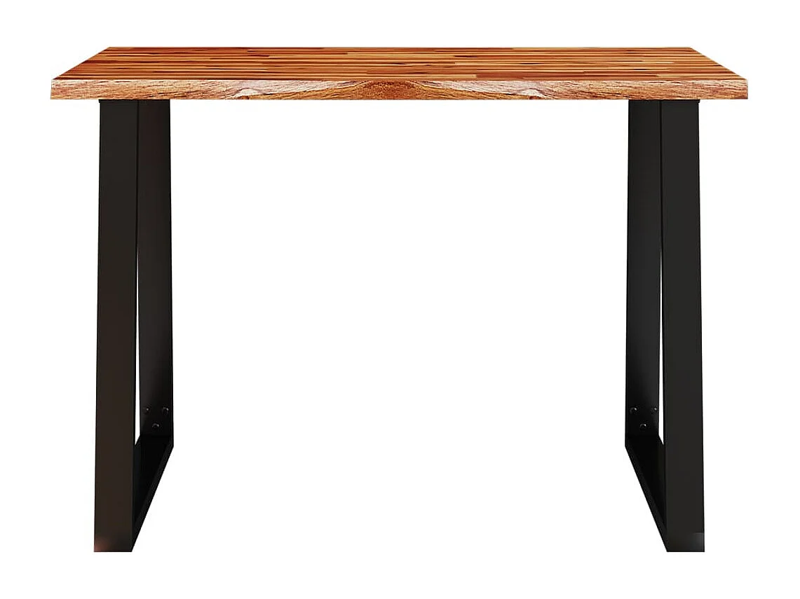 Mesa de comedor con borde vivo madera maciza acacia 110x70x75cm