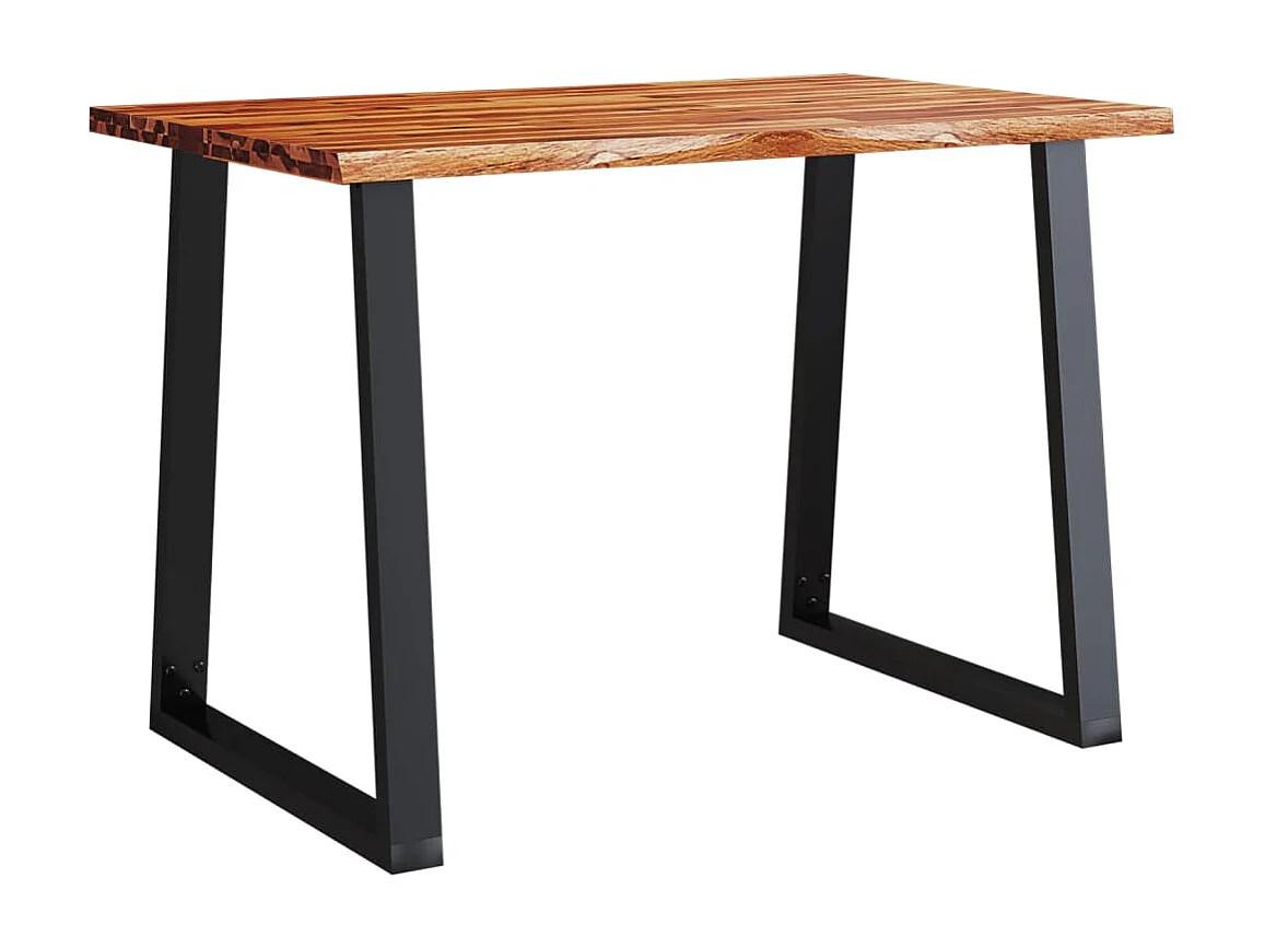 Tavolo da Pranzo Bordi Vivi 110x70x75 cm Legno Massello Acacia