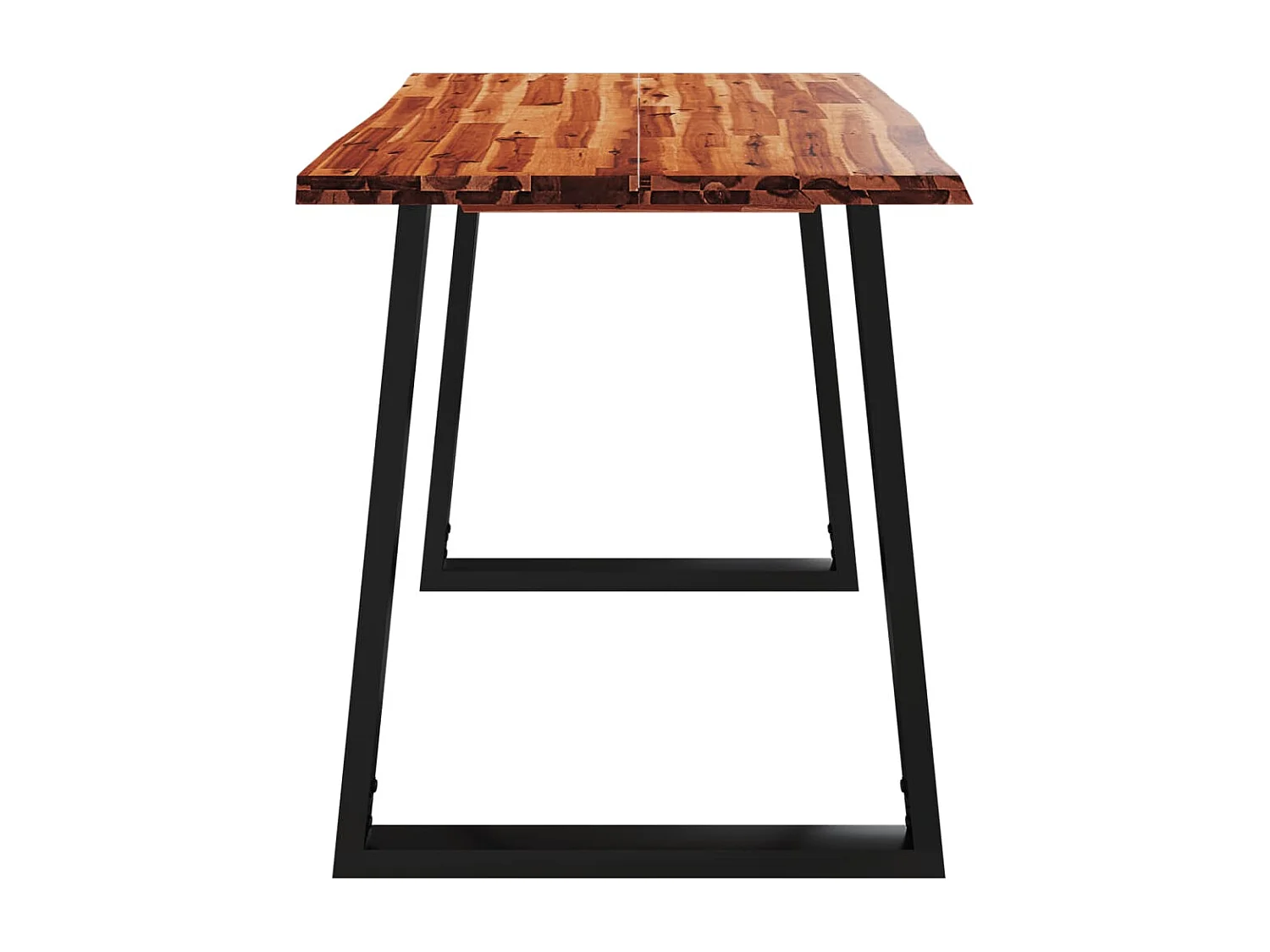 Tavolo da Pranzo Bordi Vivi 110x70x75 cm Legno Massello Acacia